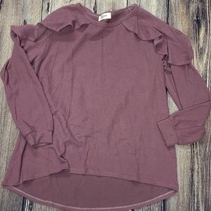 Peach Love S brushed knit dusty mauve butterfly